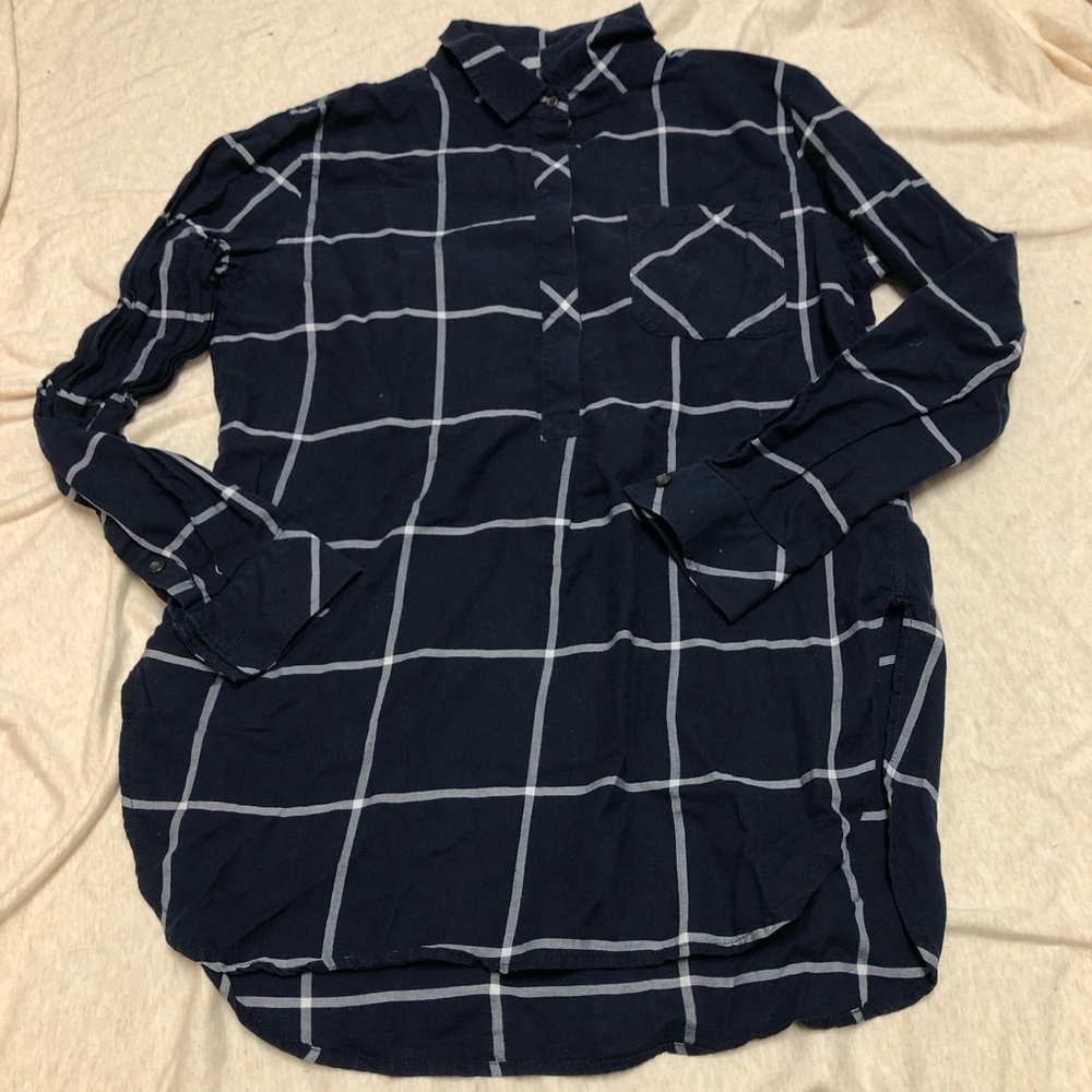 Athleta Plaid Top